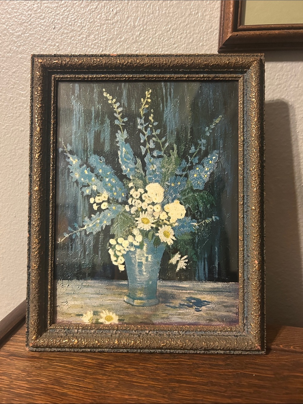 Vgt Framed Blue Floral Still Life Wall Art - Unbranded 9.5 by 12